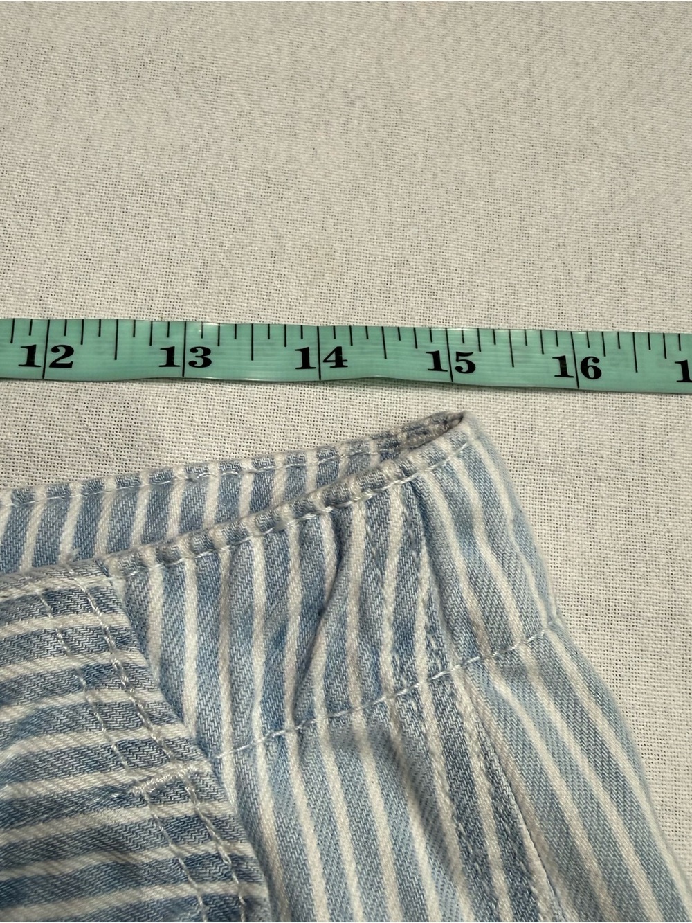 Old Navy Baggy Wide Leg Striped Carpenter Jeans Size 10 Skater - Picture 5 of 13